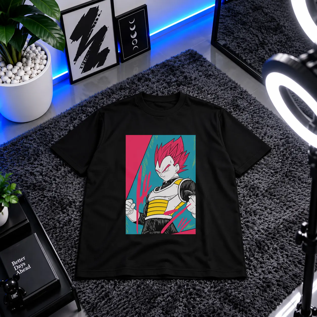 تیشرت انیمه دراگون بال طرح وجیتا (Vegeta) کد 29949
