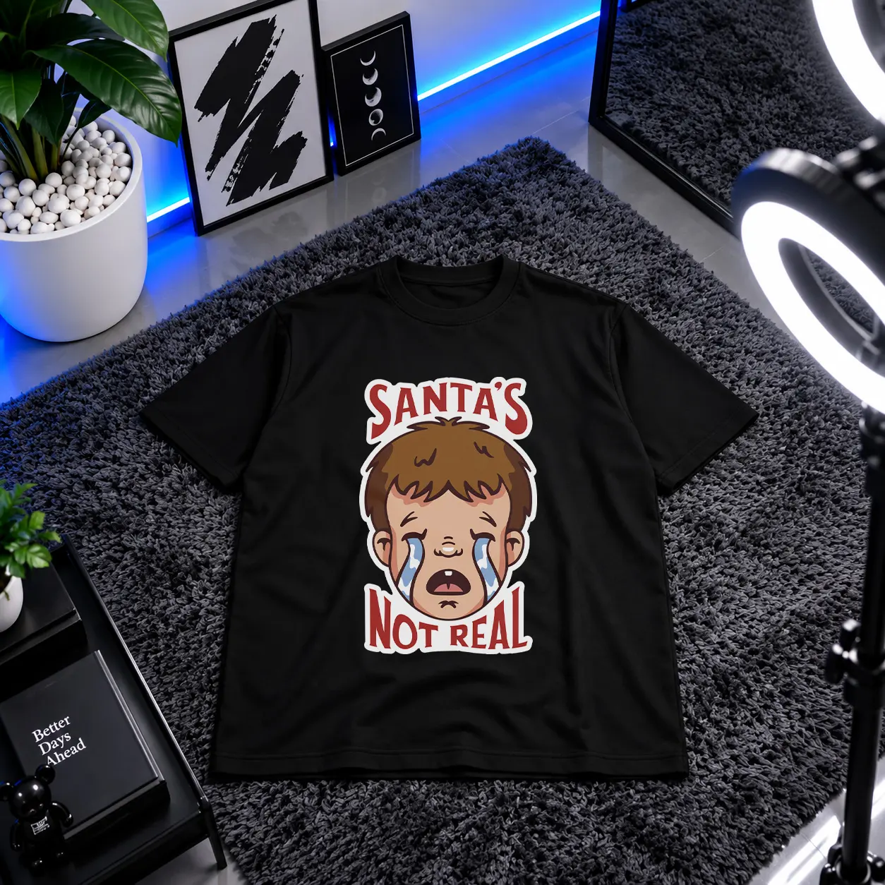 تیشرت کریسمس طرح Santa's Not Real کد 29962