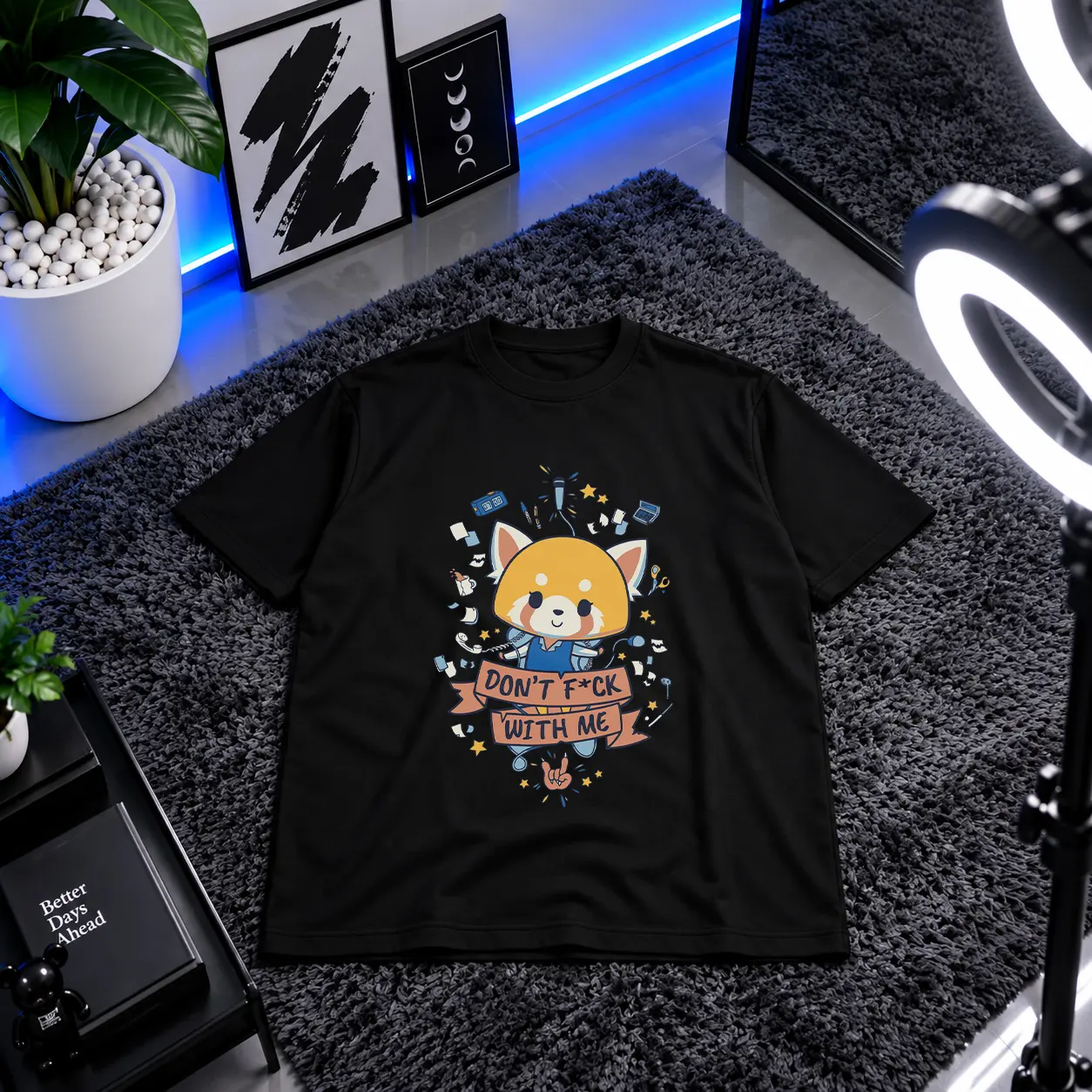 تیشرت انیمه اگرتسوکو طرح Don't F*ck With Me کد 29998