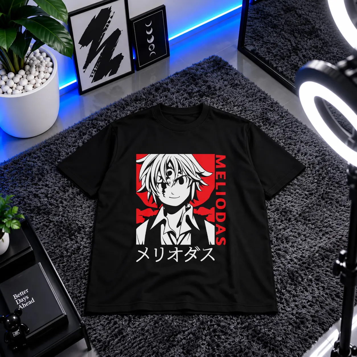 تیشرت انیمه هفت گناه کبیره طرح ملیوداس (Meliodas) کد 30012