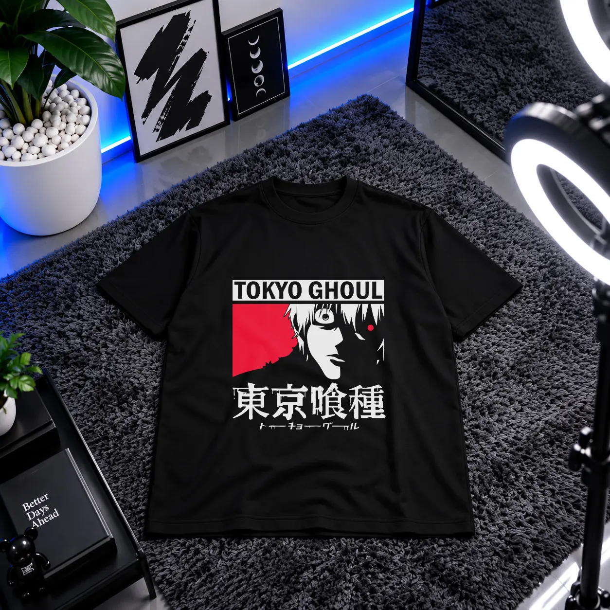 تیشرت انیمه توکیو غول طرح کانکی (Tokyo Ghoul) کد 30018
