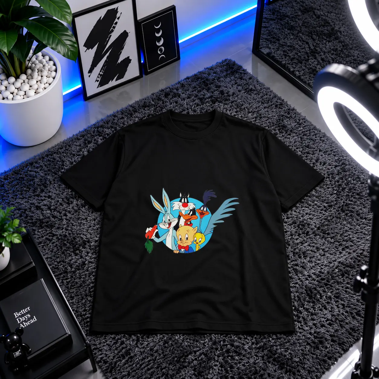 تیشرت لونی تونز طرح باگز بانی و دوستان (Looney Tunes) کد 3051