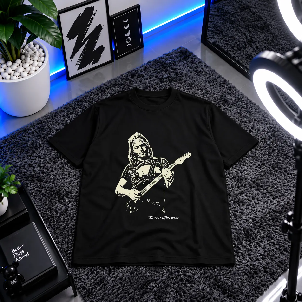 تیشرت پینک فلوید طرح دیوید گیلمور (David Gilmour) کد 30561