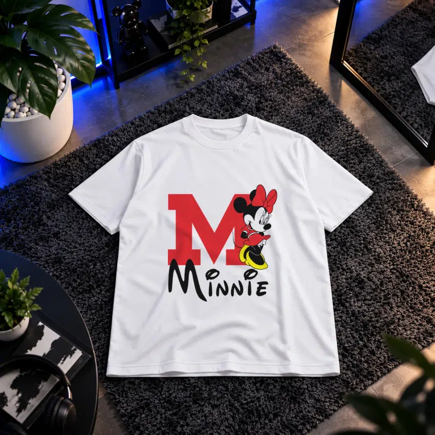 تیشرت طرح مینی ماوس با حرف M