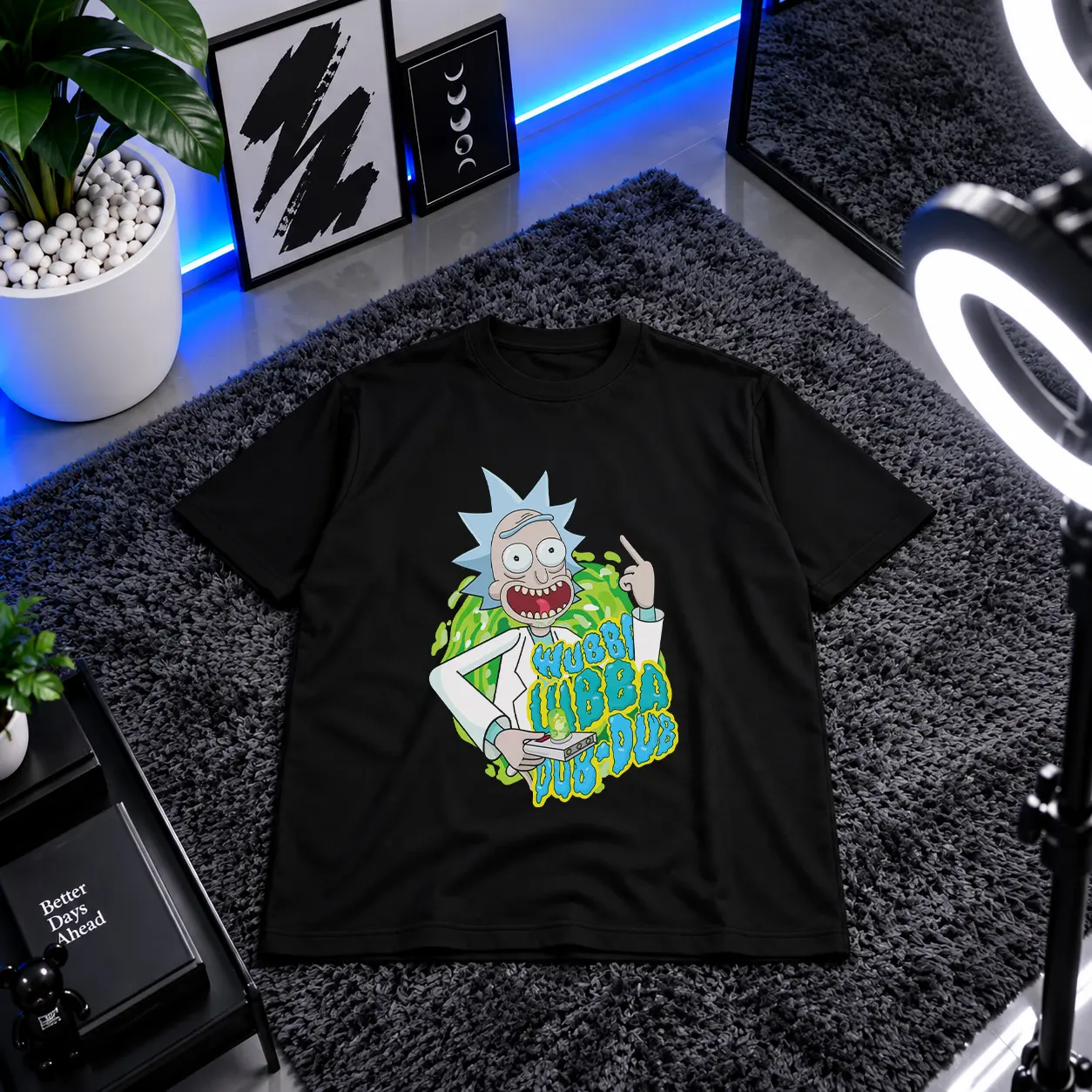 تیشرت ریک و مورتی طرح Wubba Lubba Dub Dub کد 30679