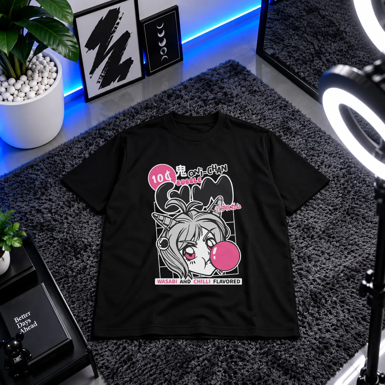 تیشرت دختر انیمه طرح Oni-Chan Bubble کد 30709