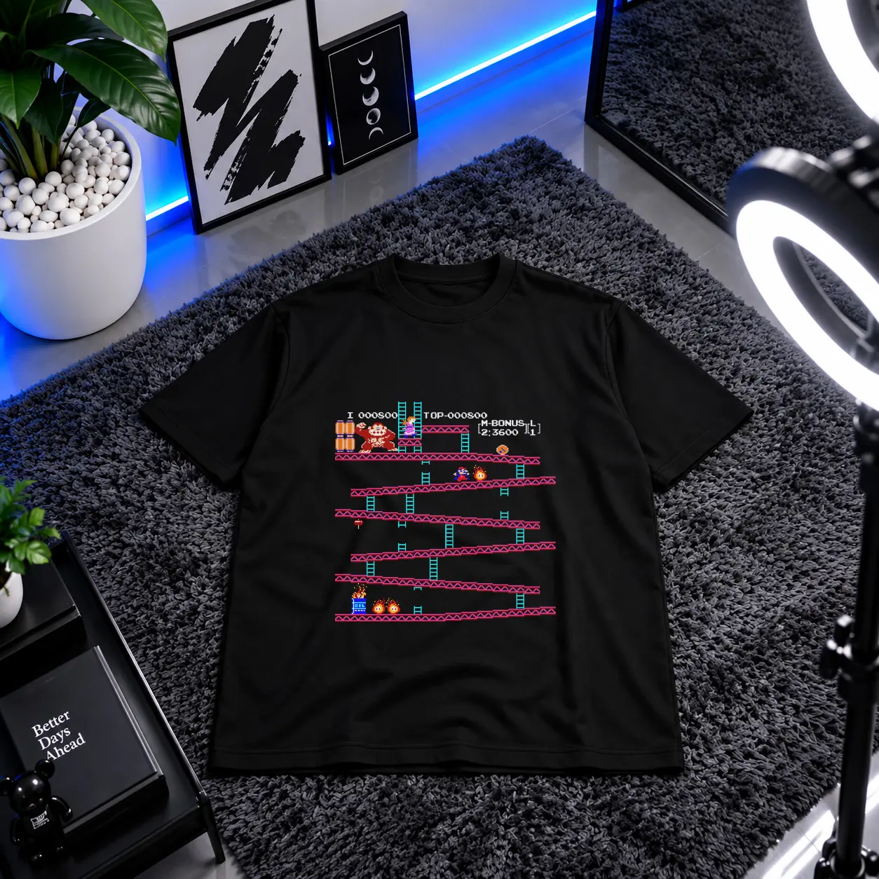 تیشرت بازی دانکی کونگ طرح رترو (Donkey Kong) کد 30991