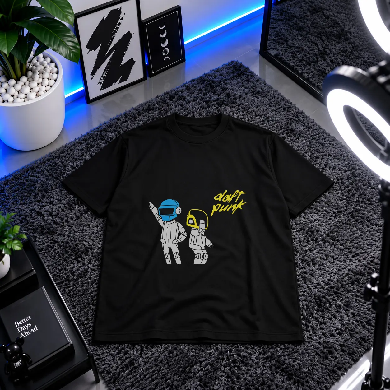 تیشرت دفت‌پانک طرح ربات (Daft Punk) کد 31018