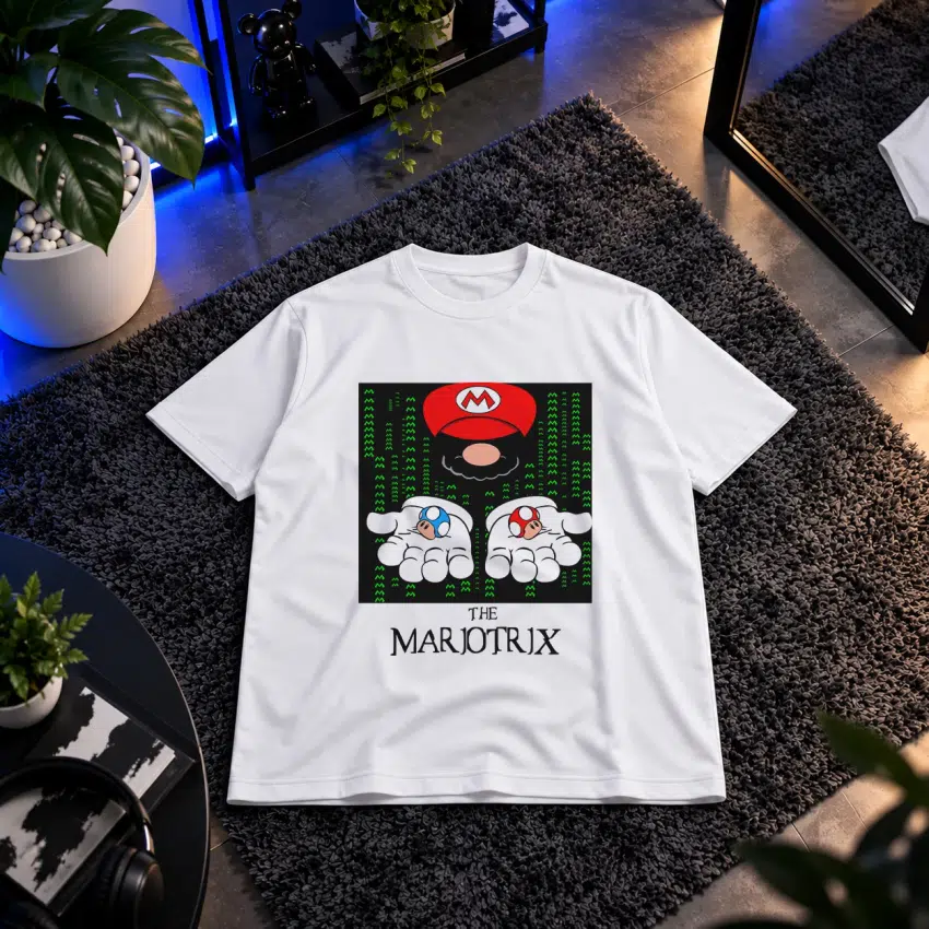 تیشرت سوپر ماریو طرح ماتریکس (The Mariotrix)