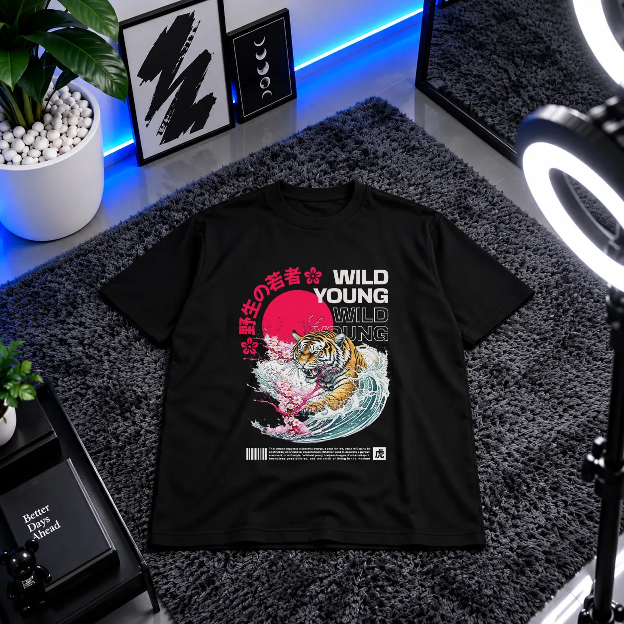 تیشرت ببر ژاپنی طرح Wild Young کد 31613
