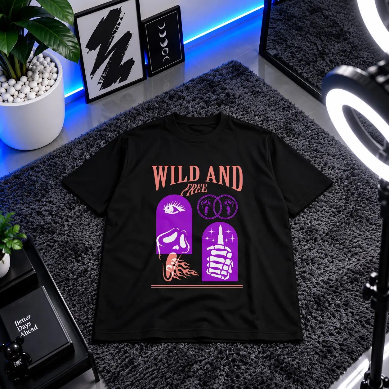 تیشرت وایب آزاد طرح Wild And Free کد 31616