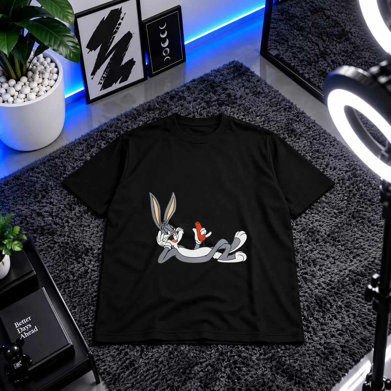 تیشرت باگز بانی طرح کارتونی (Bugs Bunny) کد 3170