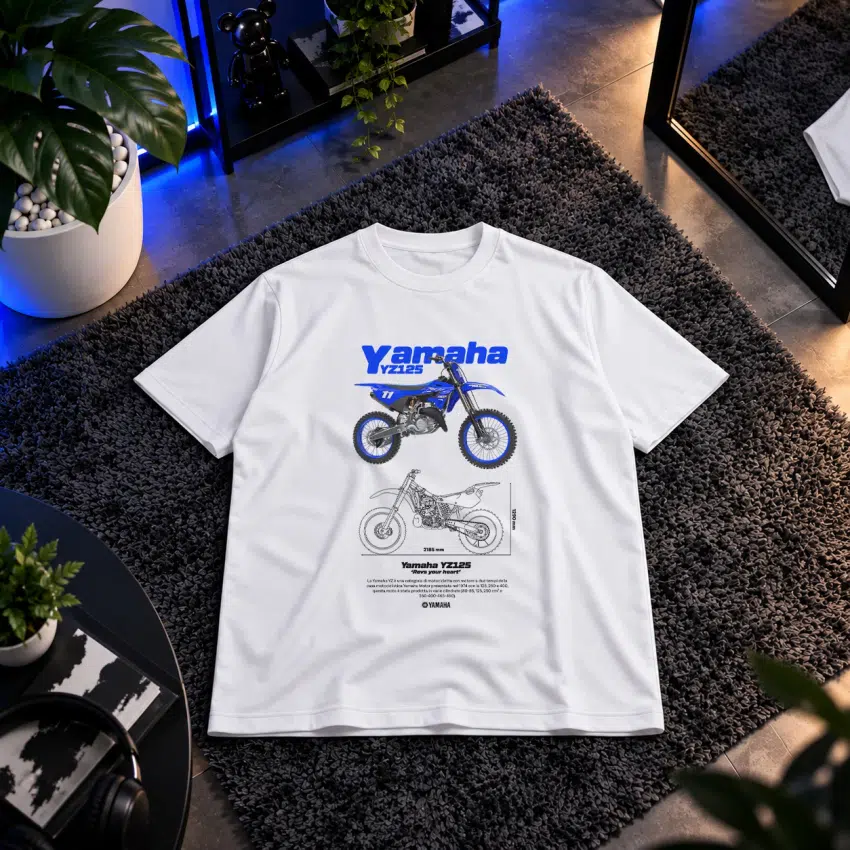تیشرت طرح موتور کراس یاماها YZ125