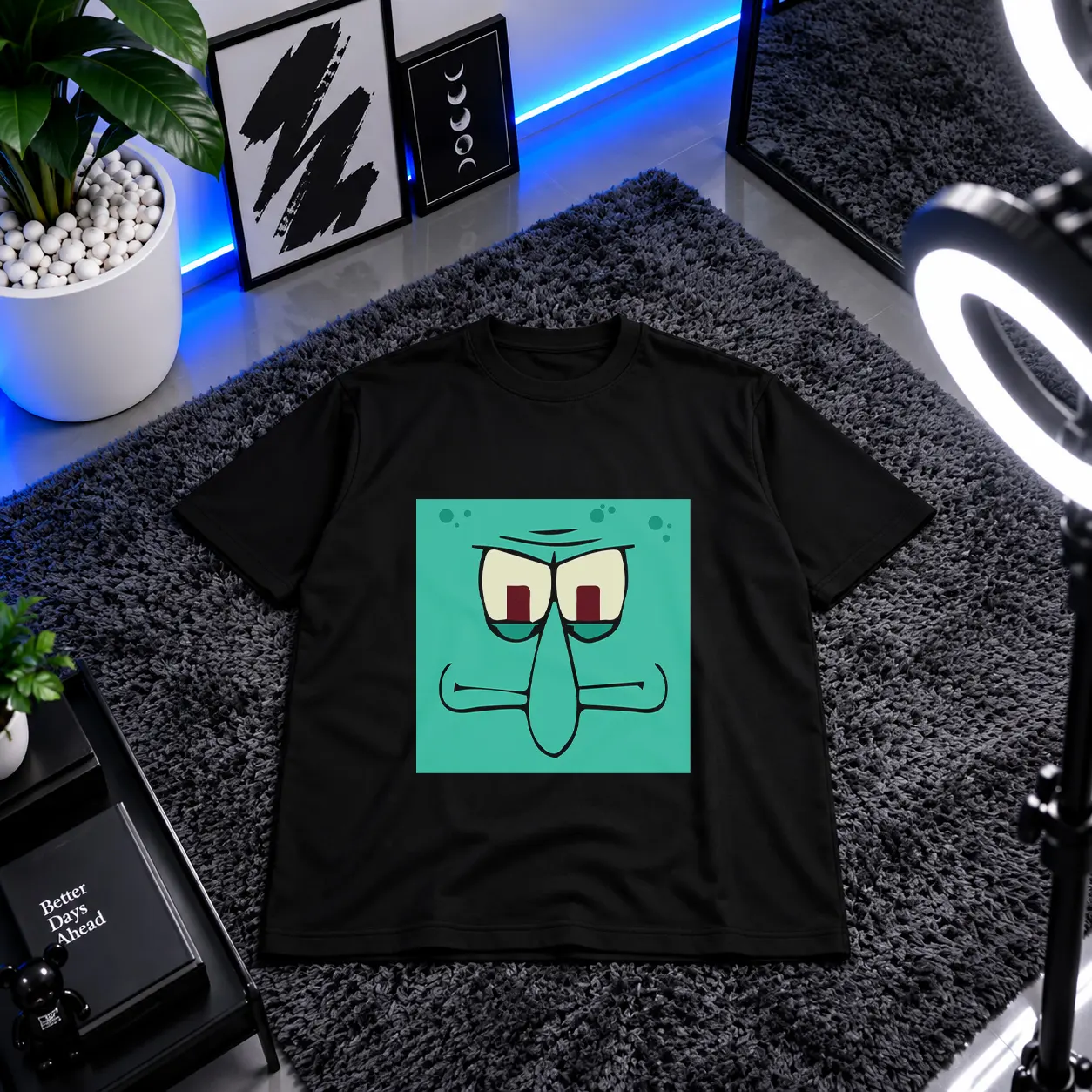 تیشرت اختاپوس کارتونی طرح صورت عصبانی کد 3206