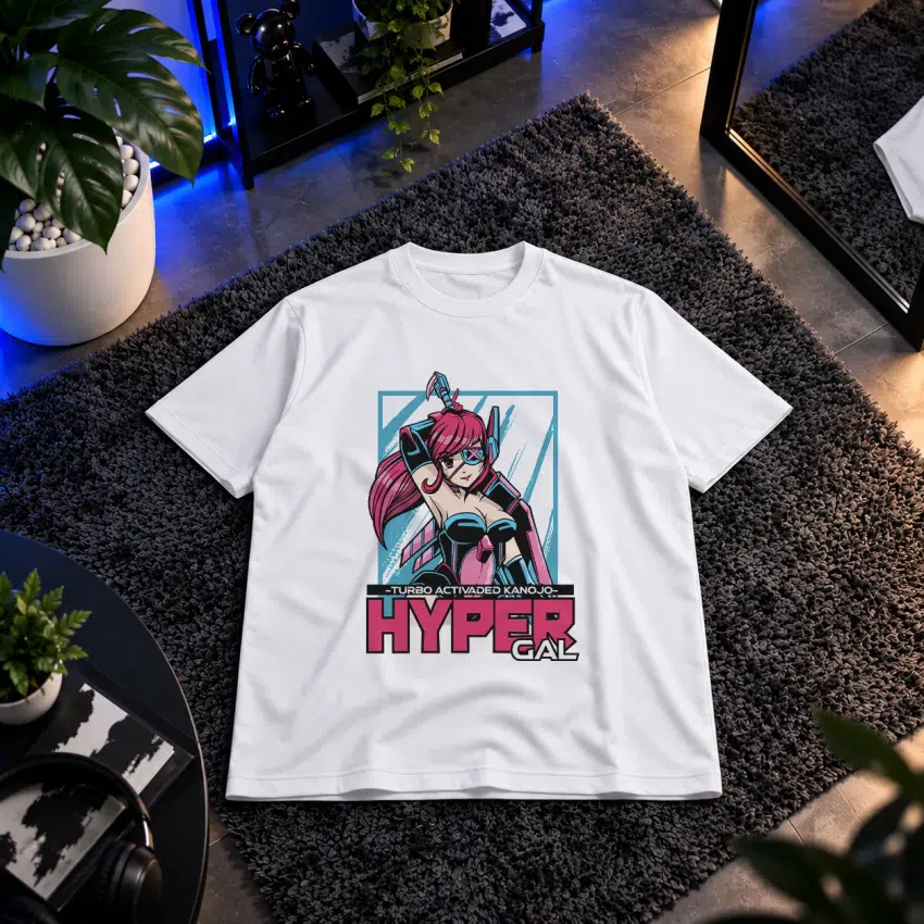 تیشرت طرح دختر سایبری Hyper Gal