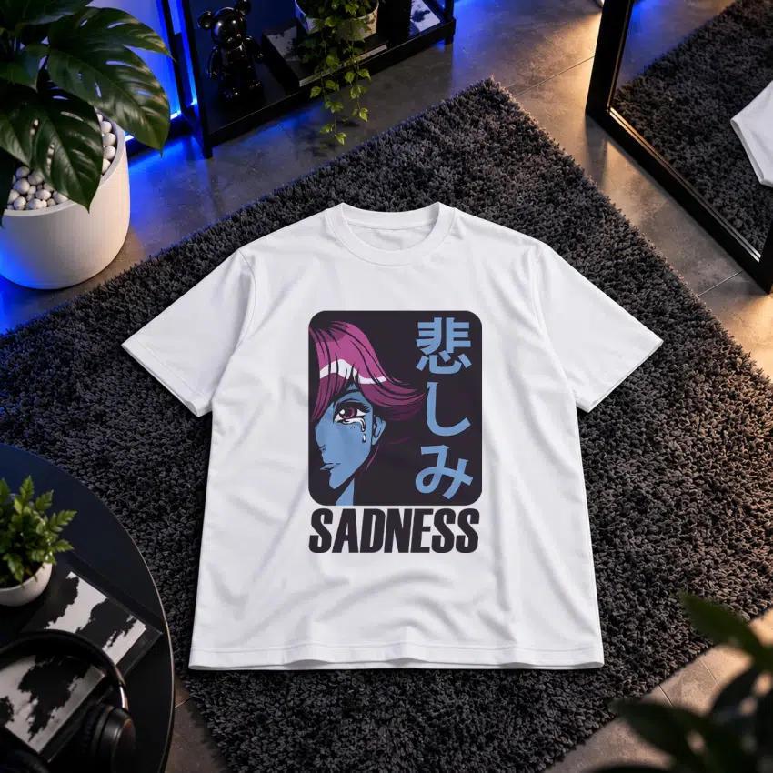 تیشرت طرح دختر غمگین Sadness