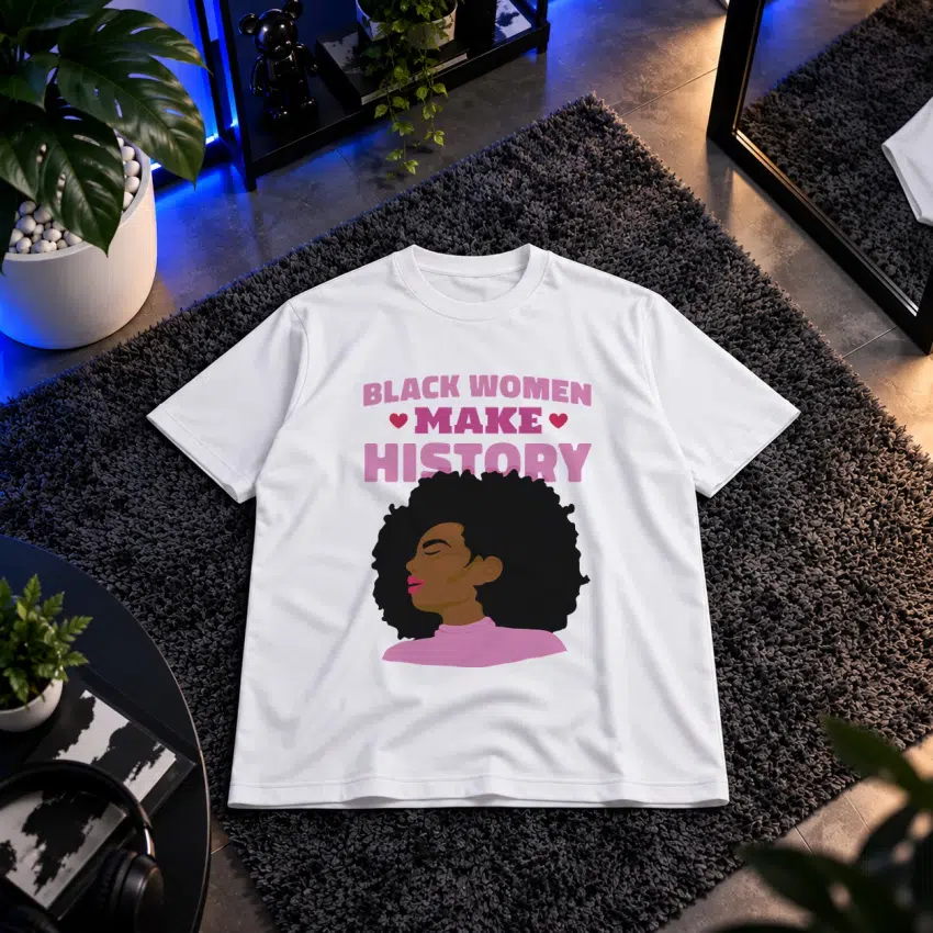 تیشرت نوشته Black Women Make History