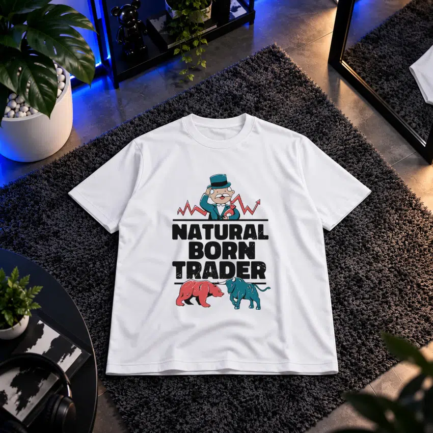 تیشرت طرح NATURAL BORN TRA R NATURAL BORN TRADER