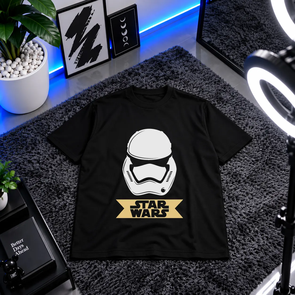 تیشرت استار وارز طرح کلاه سرباز سفید (Star Wars) کد 3250