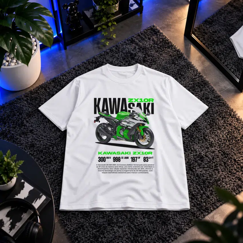 تیشرت طرح موتورسیکلت Kawasaki Ninja ZX-10R