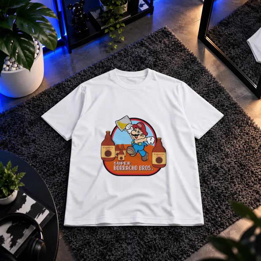 تیشرت سوپر ماریو طرح Super Borracho Bros