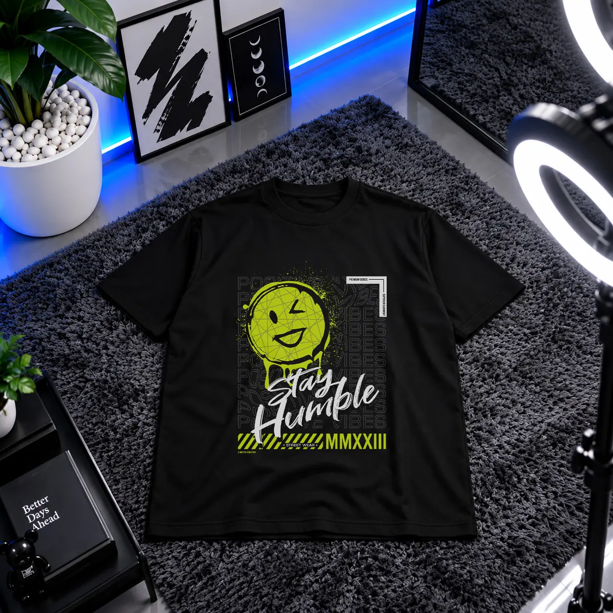 تیشرت لبخند و Stay Humble (فروتنی) کد 345