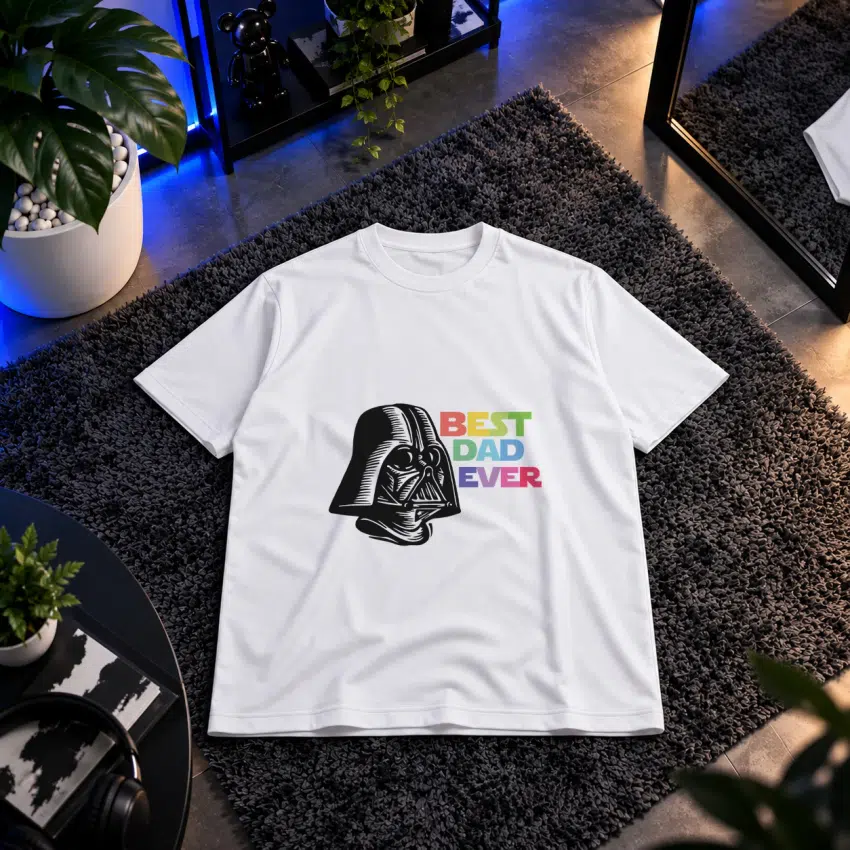 تیشرت روز پدر طرح Darth Vader Best Dad Ever