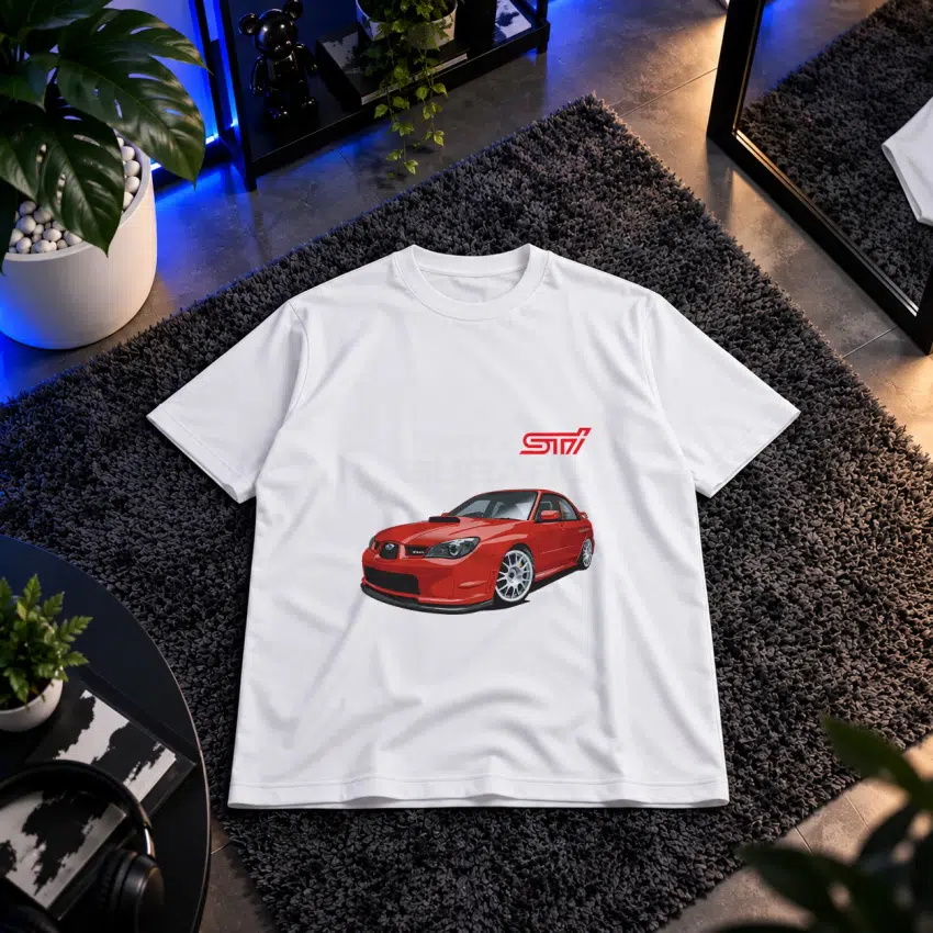 تیشرت سوبارو WRX STI قرمز