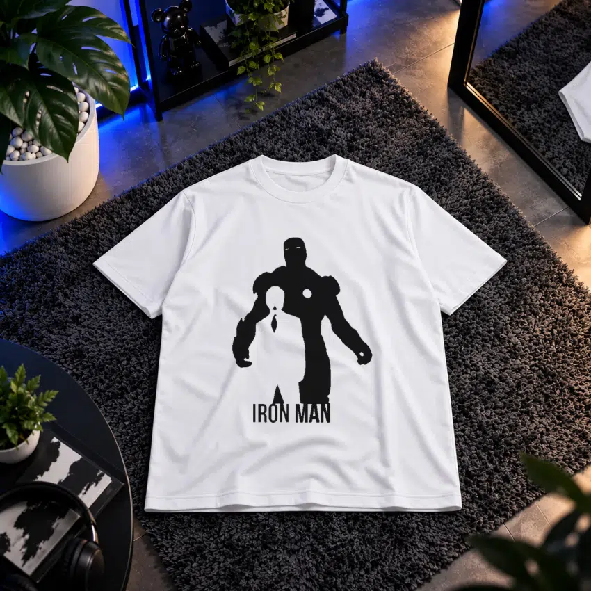تیشرت مارول طرح سیلوئت آیرون من (Iron Man)