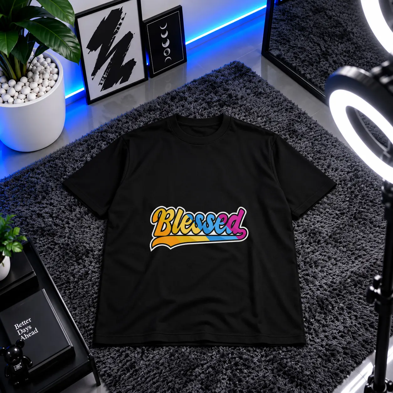 تیشرت نوشته Blessed کد 3776