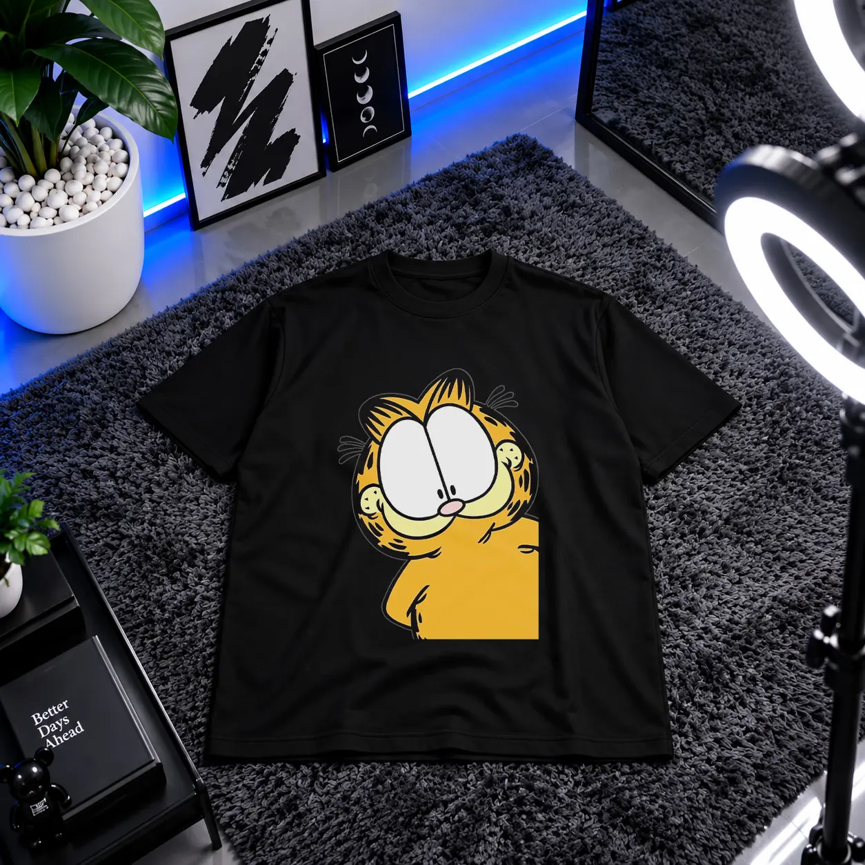 تیشرت گارفیلد طرح کارتونی (Garfield) کد 3816