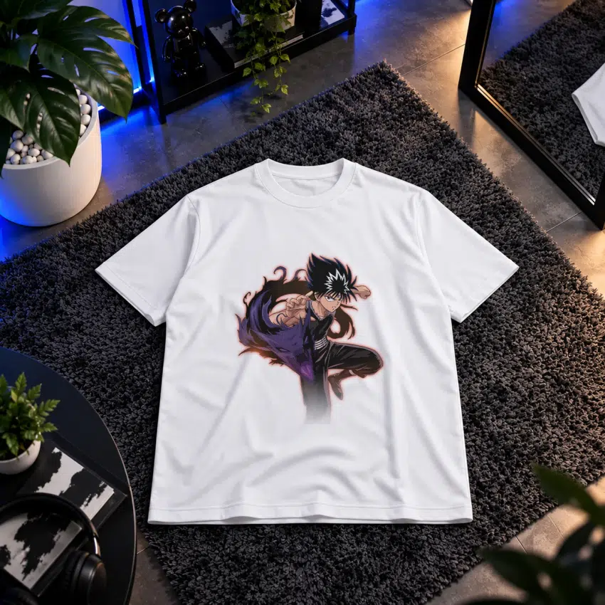 تیشرت یو یو هاکوشو طرح هی‌ئی با اژدهای شعله سیاه