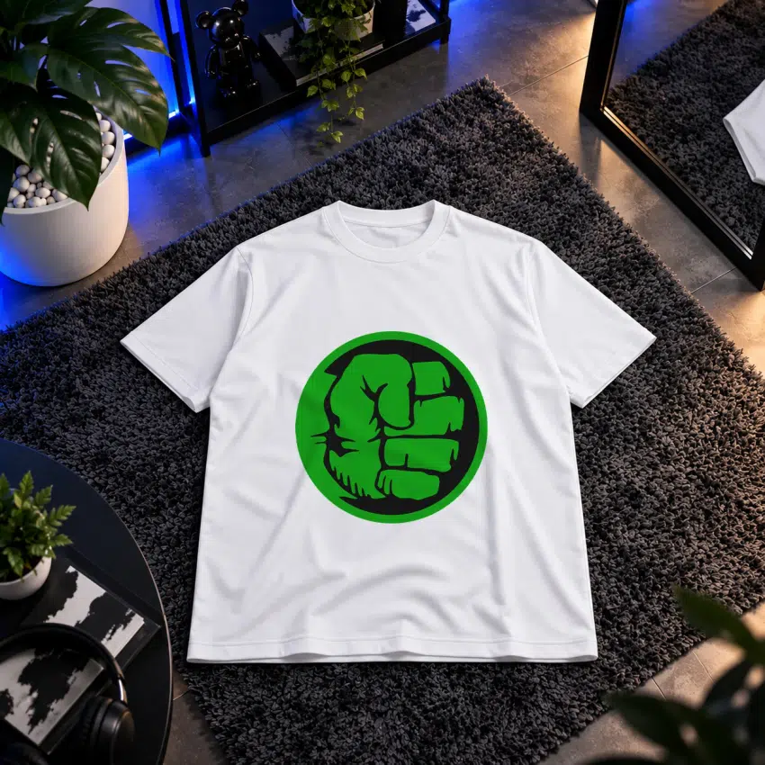 تیشرت هالک طرح مشت سبز (Hulk)