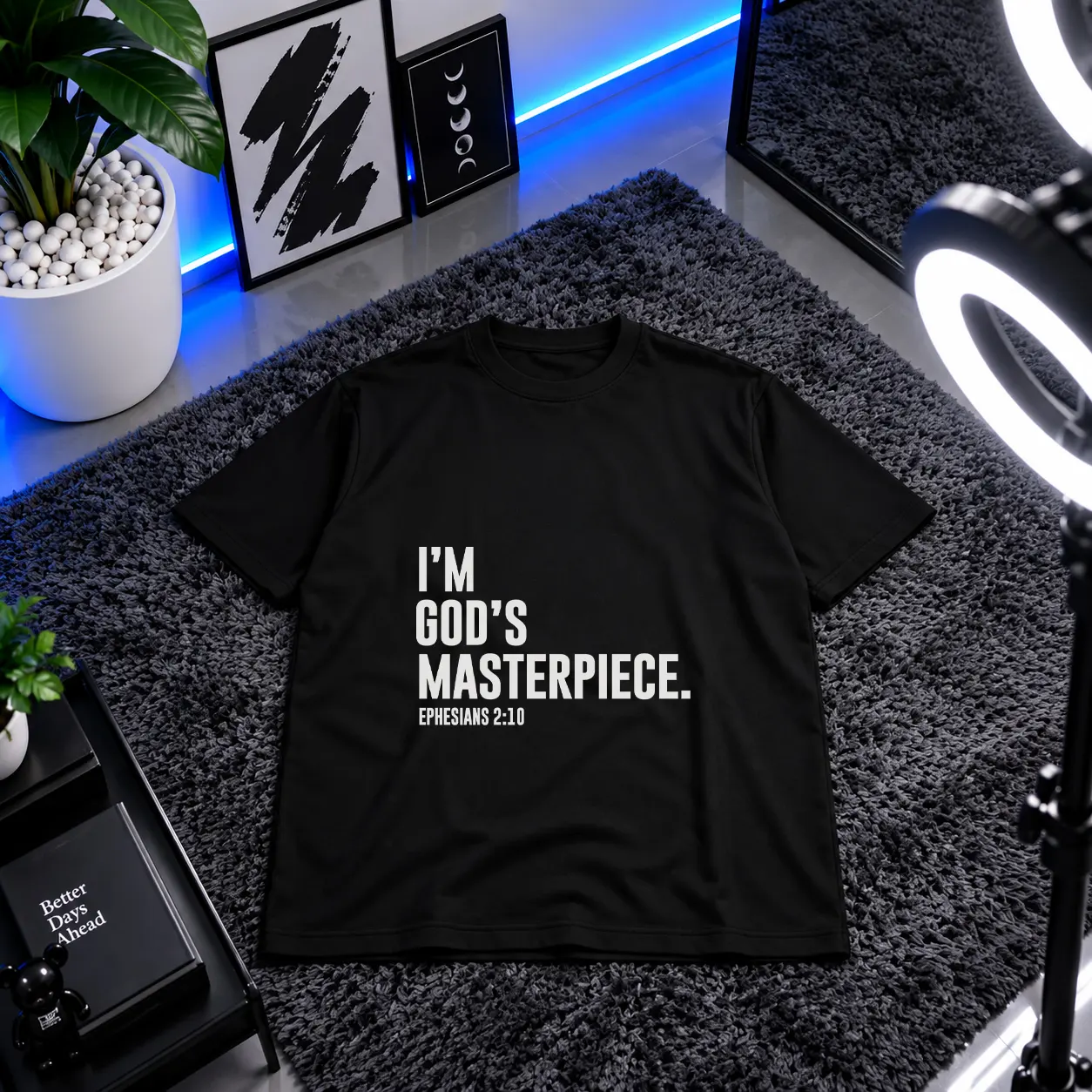 تیشرت حضرت عیسی نوشته God’s Masterpiece کد 4173