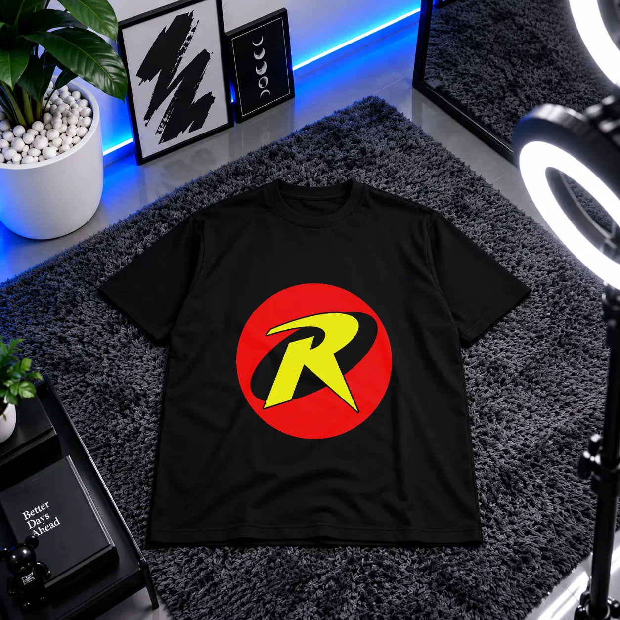 تیشرت دی‌سی طرح لوگوی رابین (Robin) کد 4199