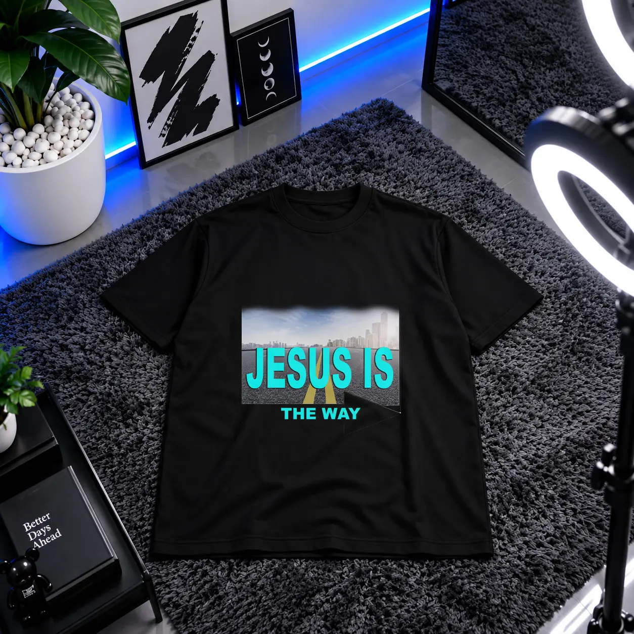 تیشرت حضرت عیسی طرح Jesus Is The Way کد 4259