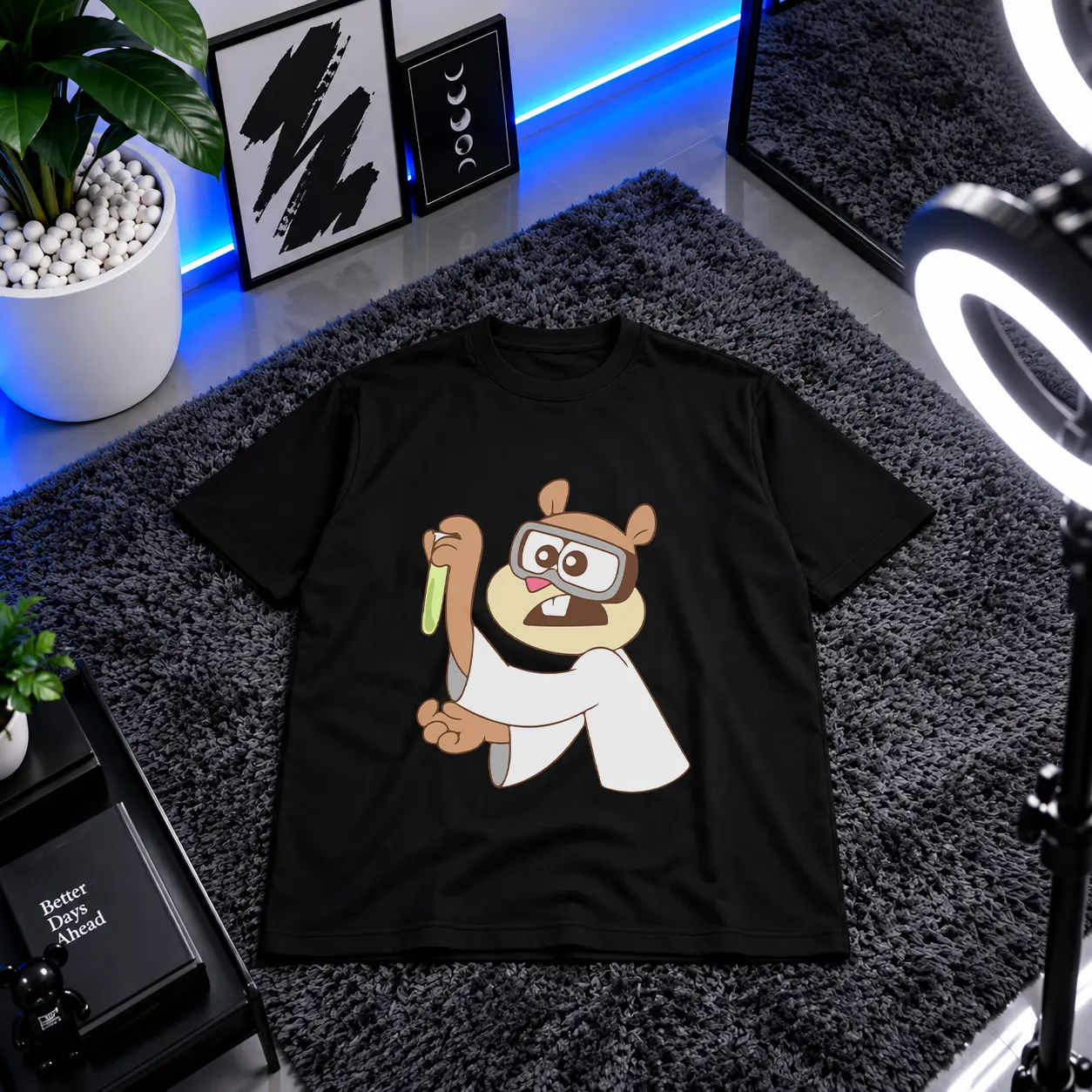 تیشرت باب اسفنجی طرح سندی چیکس دانشمند (Sandy Cheeks) کد 4495