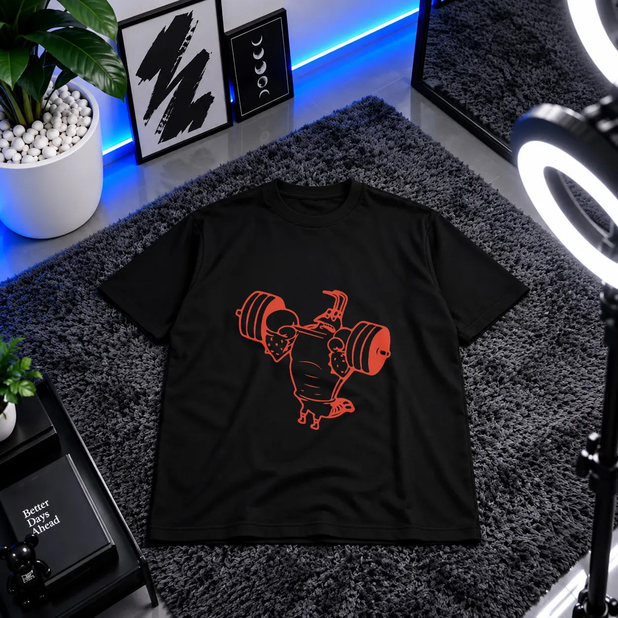تیشرت باب اسفنجی طرح مستر کرابز بدنسازی (Mr. Krabs) کد 4569