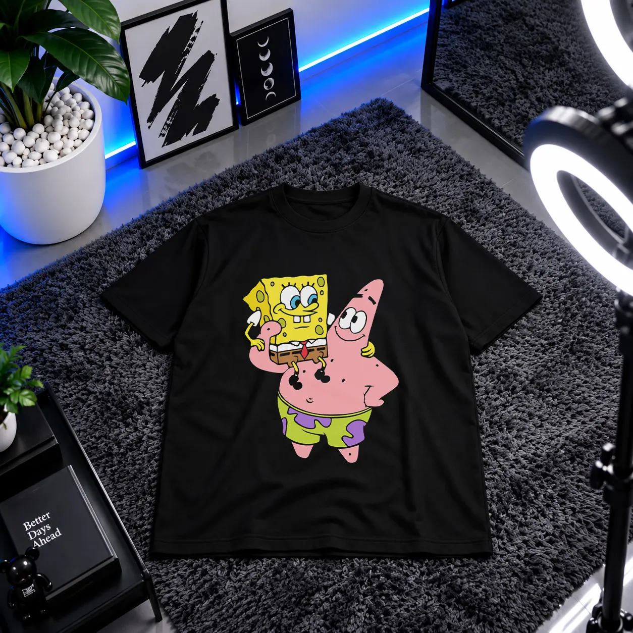 تیشرت باب اسفنجی طرح باب و پاتریک (SpongeBob & Patrick) کد 4587