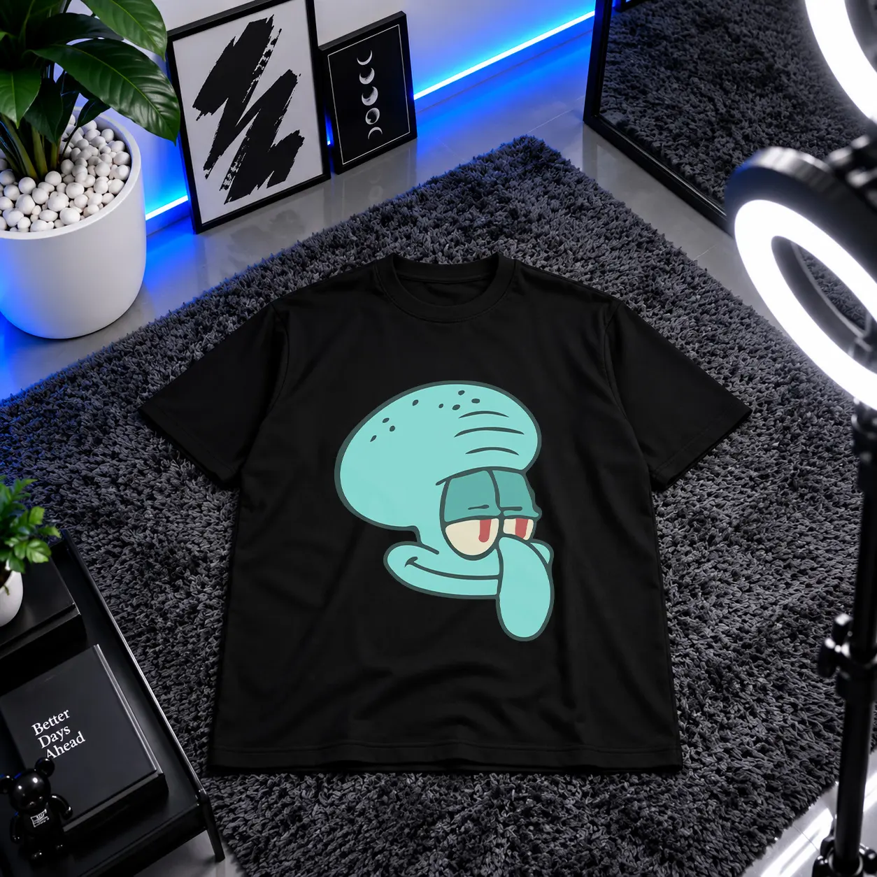 تیشرت اختاپوس طرح صورت با لبخند کد 4755