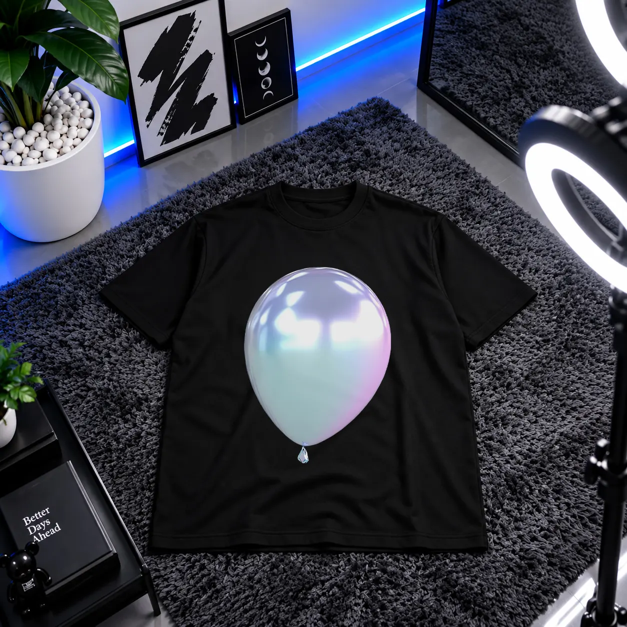 تیشرت طرح بادکنک براق (Chrome Balloon) کد 5088