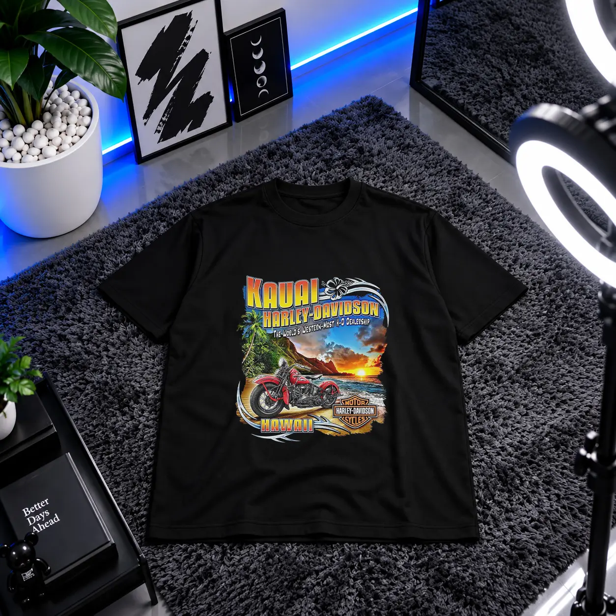 تیشرت هارلی دیویدسون طرح هاوایی (Harley-Davidson) کد 5107