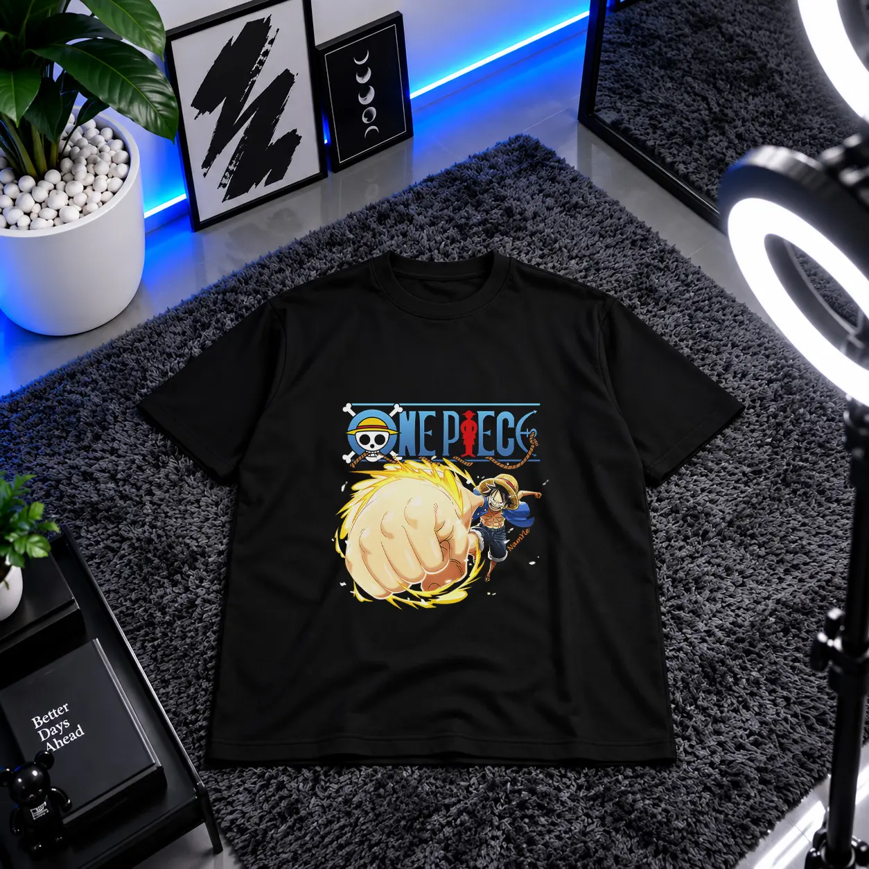 تیشرت انیمه وان پیس طرح لوفی (Luffy) کد 5183
