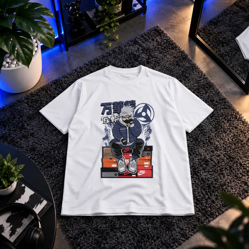 تیشرت انیمه ناروتو طرح کاکاشی استریت‌ویر