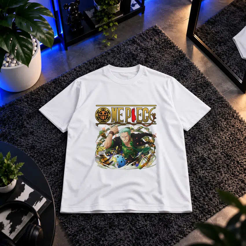 تیشرت انیمه وان پیس طرح زورو شمشیرزن (Zoro)