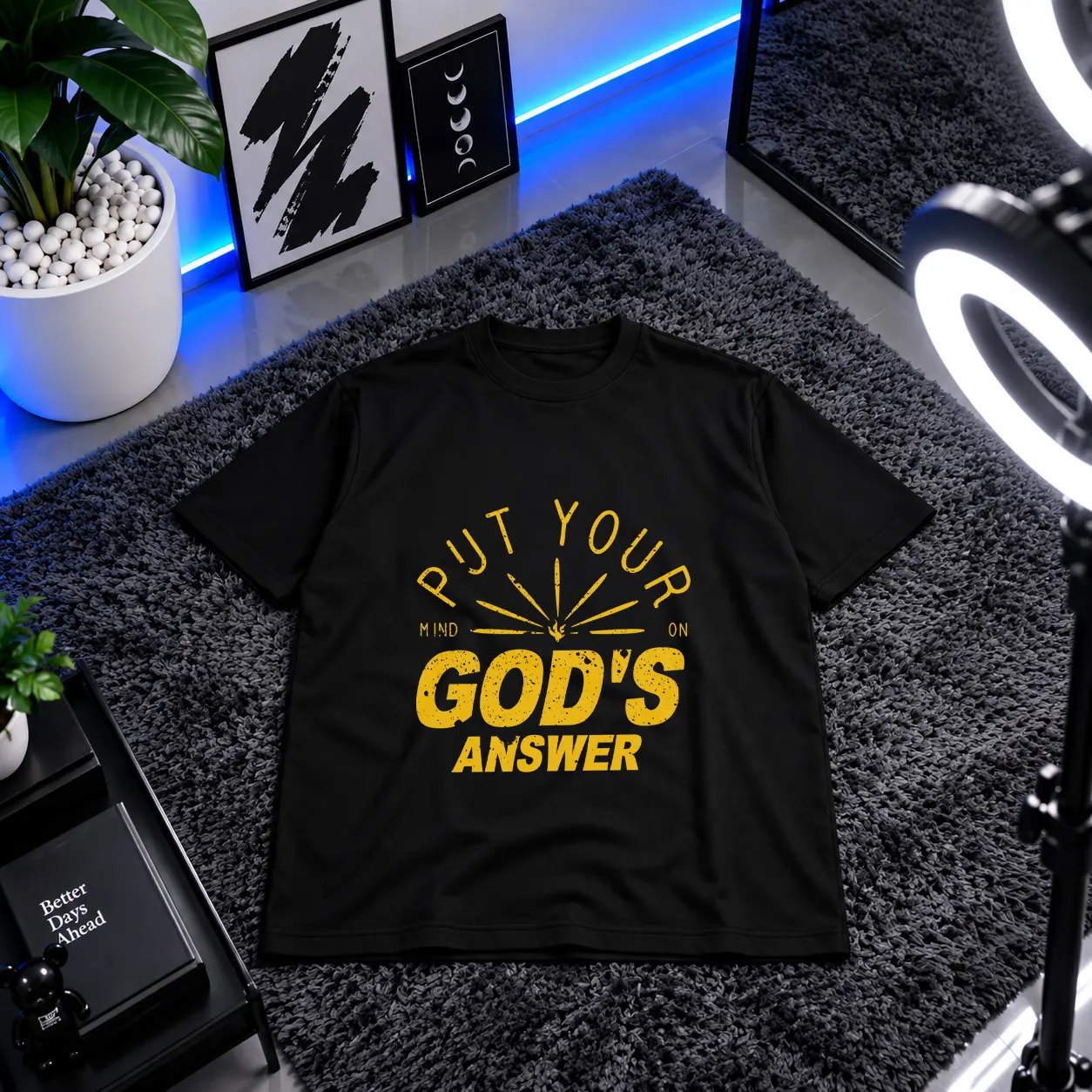 تیشرت مذهبی طرح God’s Answer کد 6125