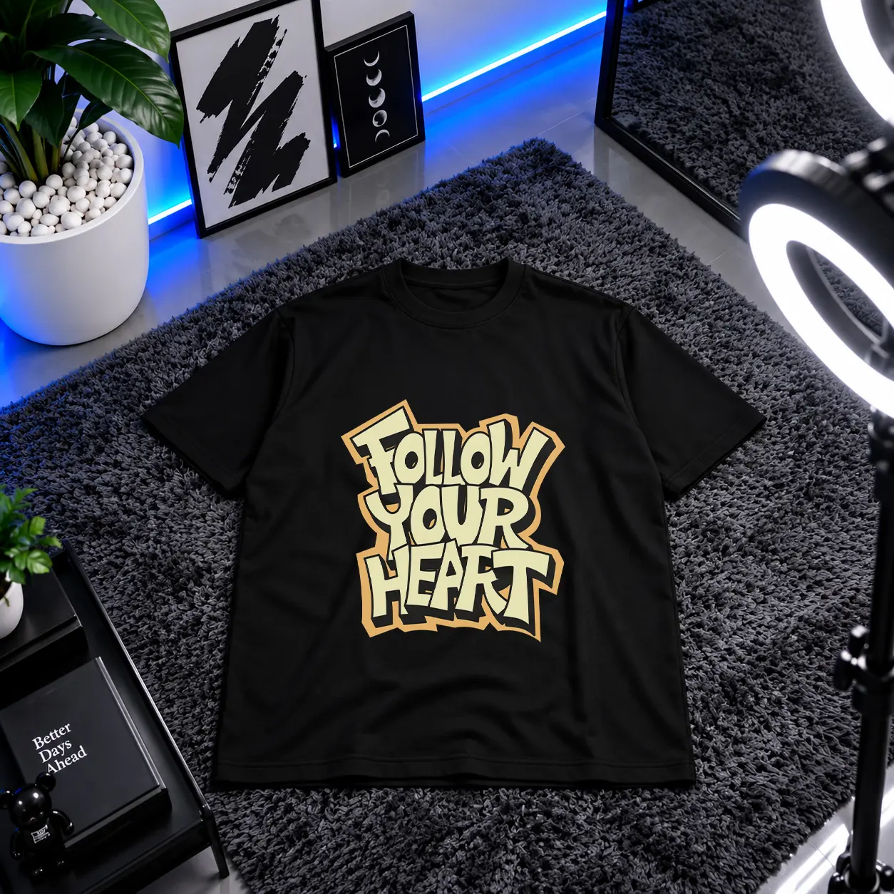 تیشرت تایپوگرافی Follow Your Heart کد 6193