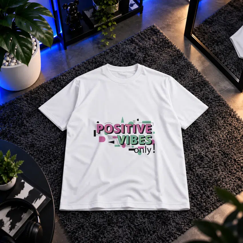 تیشرت حال و هوای مثبت طرح Positive Vibes Only