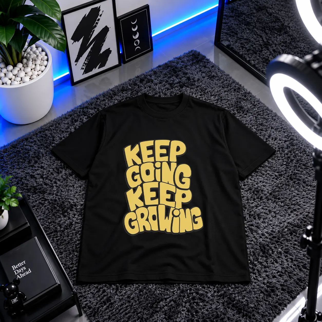 تیشرت تایپوگرافی Keep Going Keep Growing کد 6206
