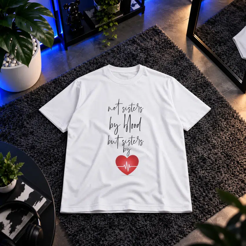 تیشرت دوستی خواهرانه طرح Sisters by Heart